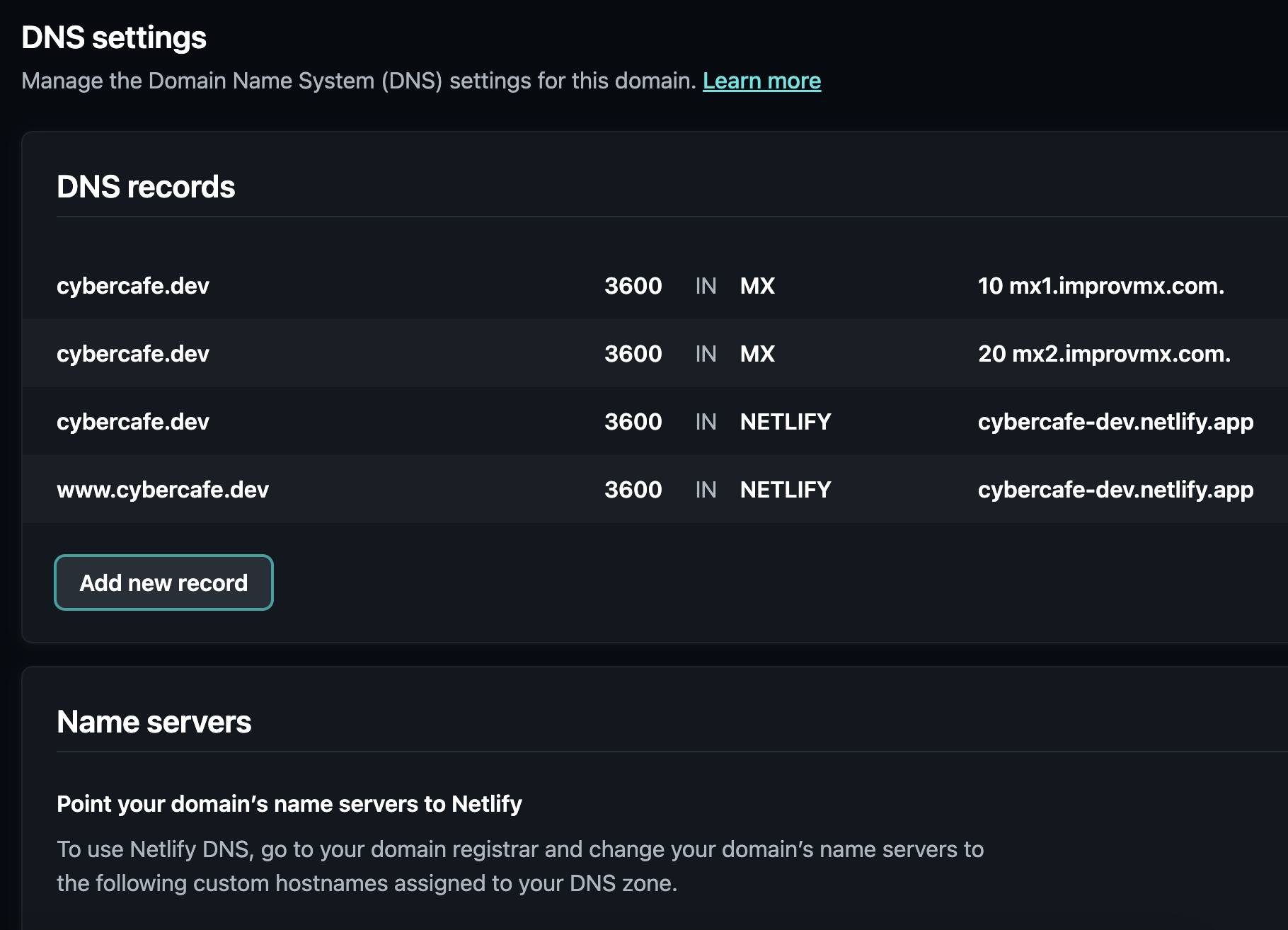 netlify-dns-mx-setup